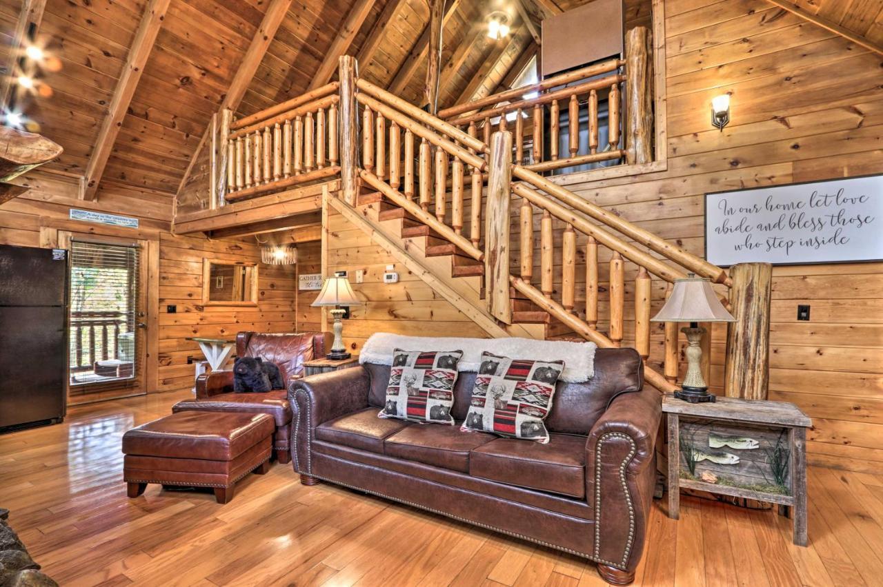 סביירוויל Smoky Mountain Log Cabin 7 Mi To Gatlinburg! מראה חיצוני תמונה